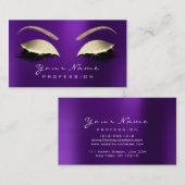 Makeup Eyebrow Eyes Lashes Glitter Lavender Paars Visitekaartje (Voorkant / Achterkant)