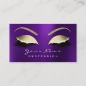 Makeup Eyebrow Eyes Lashes Glitter Lavender Paars Visitekaartje (Voorkant)