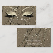 Makeup Eyebrow Eyes Lashes Glitter Marble Gold Visitekaartje (Voorkant / Achterkant)