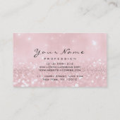 Makeup Eyebrow Eyes Lashes Glitter Pink Gold Visitekaartje (Achterkant)