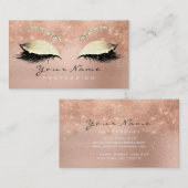 Makeup Eyebrow Eyes Lashes Glitter Roos Confetti1 Visitekaartje (Voorkant / Achterkant)