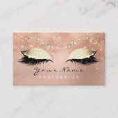Makeup Eyebrow Eyes Lashes Glitter Roos Confetti1 Visitekaartje (Voorkant)