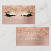 Makeup Eyebrow Eyes Lashes Glitter Roos Confetti Visitekaartje (Voorkant / Achterkant)