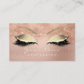 Makeup Eyebrow Eyes Lashes Glitter Roos Confetti Visitekaartje (Voorkant)