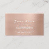 Makeup Eyebrow Eyes Lashes Glitter Roos Glam Visitekaartje (Achterkant)