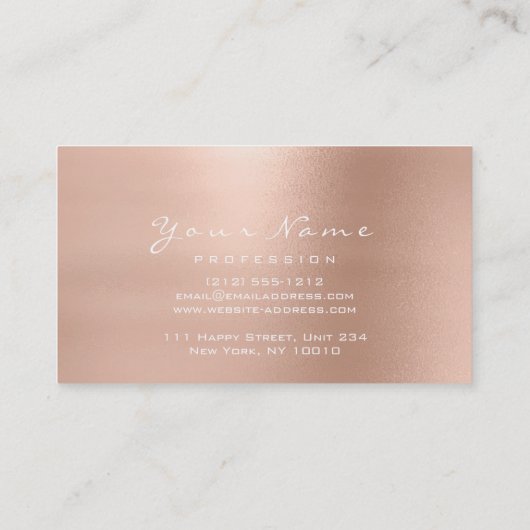 Makeup Eyebrow Eyes Lashes Glitter Roos Gold1 Visitekaartje (Achterkant)