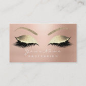 Makeup Eyebrow Eyes Lashes Glitter Roos Gold1 Visitekaartje (Voorkant)
