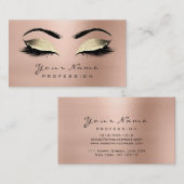 Makeup Eyebrow Eyes Lashes Glitter Roos Gold Lux Visitekaartje (Voorkant / Achterkant)