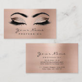 Makeup Eyebrow Eyes Lashes Glitter Roos Gold Lux Visitekaartje (Voorkant / Achterkant)