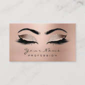 Makeup Eyebrow Eyes Lashes Glitter Roos Gold Lux Visitekaartje (Voorkant)