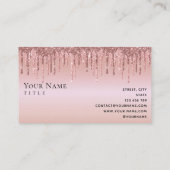 Makeup Eyebrow Eyes Lashes glitter roos gold Visitekaartje (Achterkant)