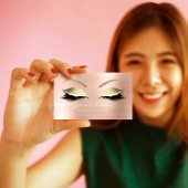 Makeup Eyebrow Eyes Lashes Glitter Roos Gold Visitekaartje