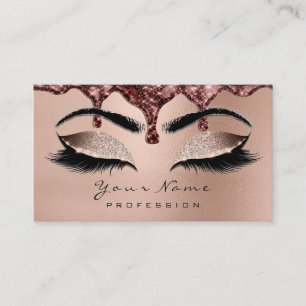 Makeup Eyebrow Eyes Lashes Glitter Roos Gold Wax Visitekaartje
