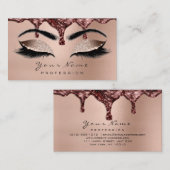 Makeup Eyebrow Eyes Lashes Glitter Roos Gold Wax Visitekaartje (Voorkant / Achterkant)