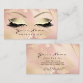 Makeup Eyebrow Eyes Lashes Glitter Roos Marble Visitekaartje (Voorkant / Achterkant)