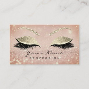 Makeup Eyebrow Eyes Lashes Glitter Skinny Gold Visitekaartje