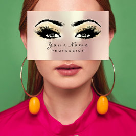 Makeup Eyebrow Eyes Lashes Glitter SPA Champaigne Visitekaartje