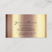 Makeup Eyebrow Eyes Lashes Glitter SPA Gold Roos Visitekaartje (Achterkant)