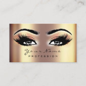 Makeup Eyebrow Eyes Lashes Glitter SPA Gold Roos Visitekaartje (Voorkant)