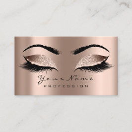 Makeup Eyebrow Eyes Lashes Glitter SPA Gold Roos Visitekaartje