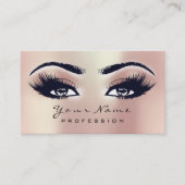 Makeup Eyebrow Eyes Lashes Glitter SPA Roze Rose Visitekaartje (Voorkant)