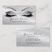Makeup Eyebrow Eyes Lashes Grey Silk Roos Gold Visitekaartje (Voorkant / Achterkant)