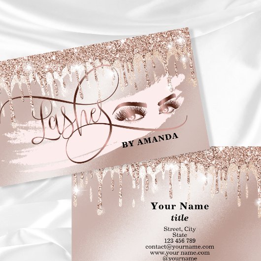 Makeup Eyebrow Eyes Lashes Roos Gold Drivers Visitekaartje