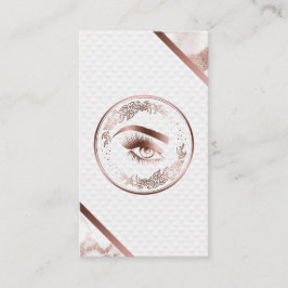 Makeup Eyebrow Eyes Lashes Roos Gold Floral Visitekaartje