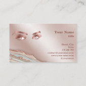 Makeup Eyebrow Eyes Lashes Roos Gold Marble Busine Visitekaartje (Achterkant)