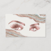 Makeup Eyebrow Eyes Lashes Roos Gold Marble Busine Visitekaartje (Voorkant)