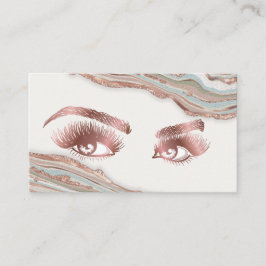 Makeup Eyebrow Eyes Lashes Roos Gold Marble Busine Visitekaartje
