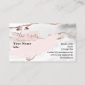 Makeup Eyebrow Eyes Lashes Roos Gold Marble Busine Visitekaartje (Achterkant)