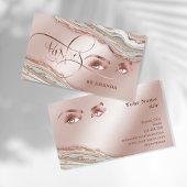Makeup Eyebrow Eyes Lashes Roos Gold Marble Busine Visitekaartje