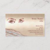 Makeup Eyebrow Eyes Lashes Roos Gold Marble Busine Visitekaartje (Achterkant)