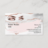Makeup Eyebrow Eyes Lashes Roos Gold Marble Visitekaartje (Achterkant)