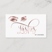 Makeup Eyebrow Eyes Lashes Roos Gold Visitekaartje (Voorkant)