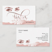 Makeup Eyebrow Eyes Lashes Roos Gold Visitekaartje (Voorkant / Achterkant)