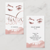 Makeup Eyebrow Eyes Lashes Roos Gold Visitekaartje (Voorkant / Achterkant)
