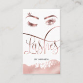 Makeup Eyebrow Eyes Lashes Roos Gold Visitekaartje (Voorkant)