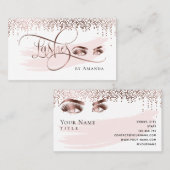 Makeup Eyebrow Eyes Lashes Roos Gold Visitekaartje (Voorkant / Achterkant)