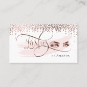 Makeup Eyebrow Eyes Lashes Roos Gold Visitekaartje (Voorkant)