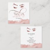 Makeup Eyebrow Eyes Lashes Roos Gold Visitekaartje (Voorkant / Achterkant)