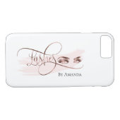 Makeup Eyebrow Eyes Lashes Rose Gold Case-Mate iPhone Case (Achterkant (Horizontaal))