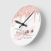 Makeup Eyebrow Eyes Lashes Rose Gold Ronde Klok (Hoek)