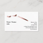 Makeup Eyebrow Eyes Lashes Rose Gold Visitekaartje (Achterkant)