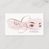 Makeup Eyebrow Eyes Lashes Rose Gold Visitekaartje (Voorkant)