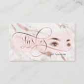 Makeup Eyebrow Eyes Lashes Rose Gold Visitekaartje (Voorkant)