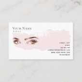 Makeup Eyebrow Eyes Lashes Rose Gold Visitekaartje (Achterkant)