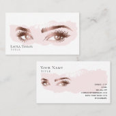 Makeup Eyebrow Eyes Lashes Rose Gold Visitekaartje (Voorkant / Achterkant)