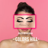 Makeup Eyebrow Eyes Lashes Salon SPA Gold Pink Visitekaartje